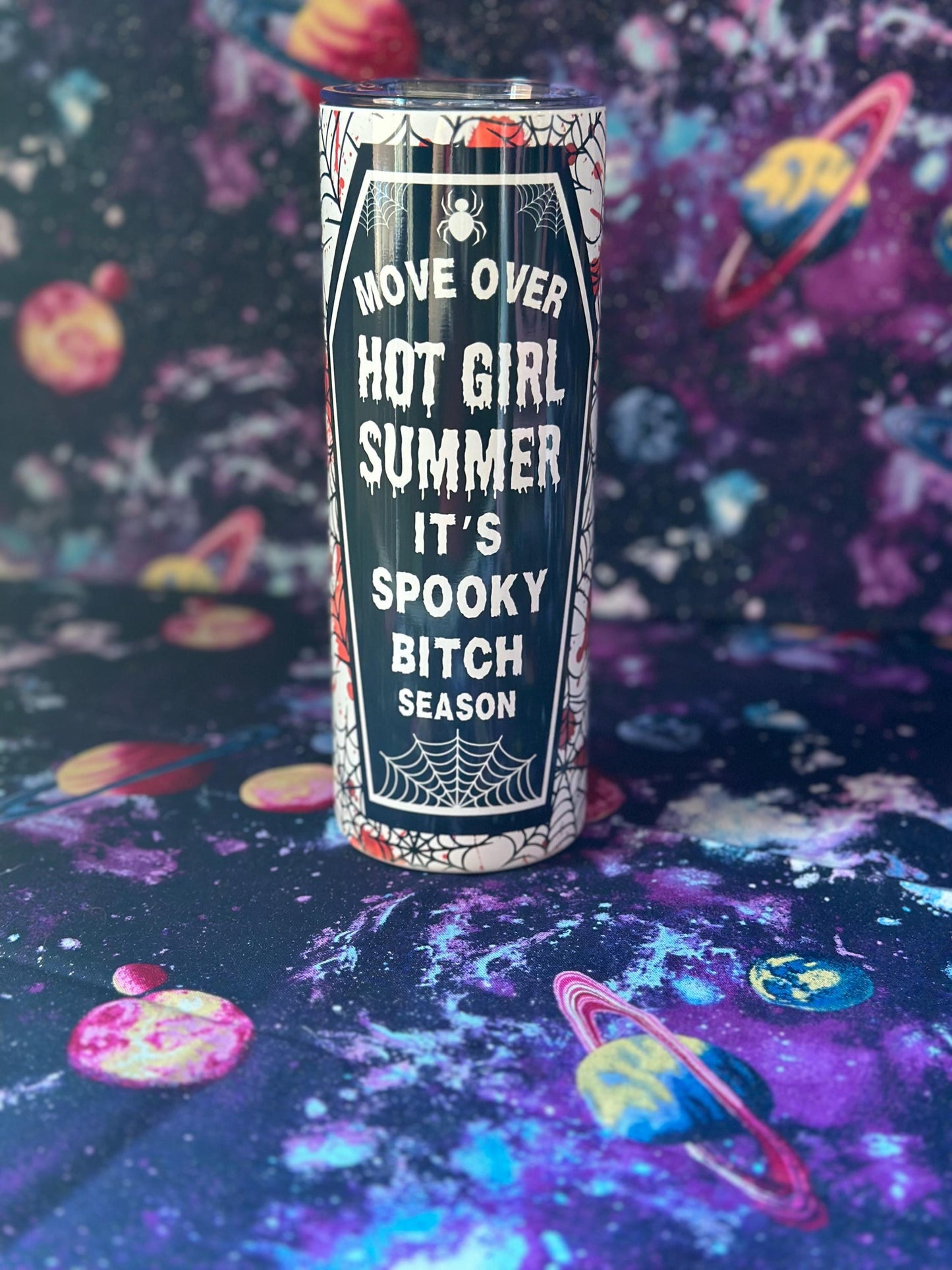Spooky B*tch Season Tumbler (Black and Bloody)