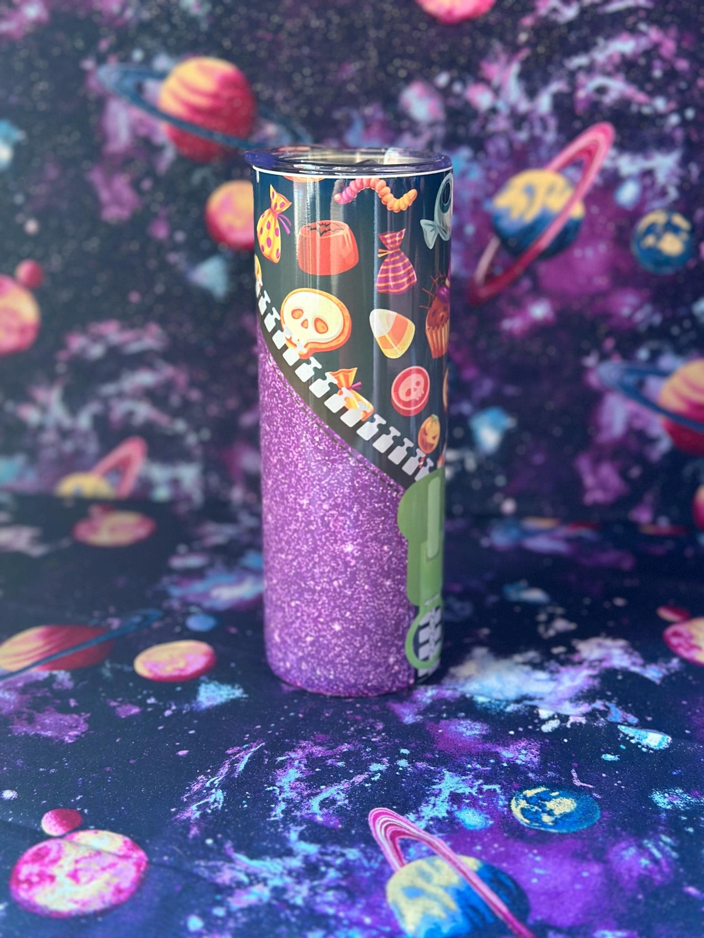 Halloween Candy Zipper Tumbler