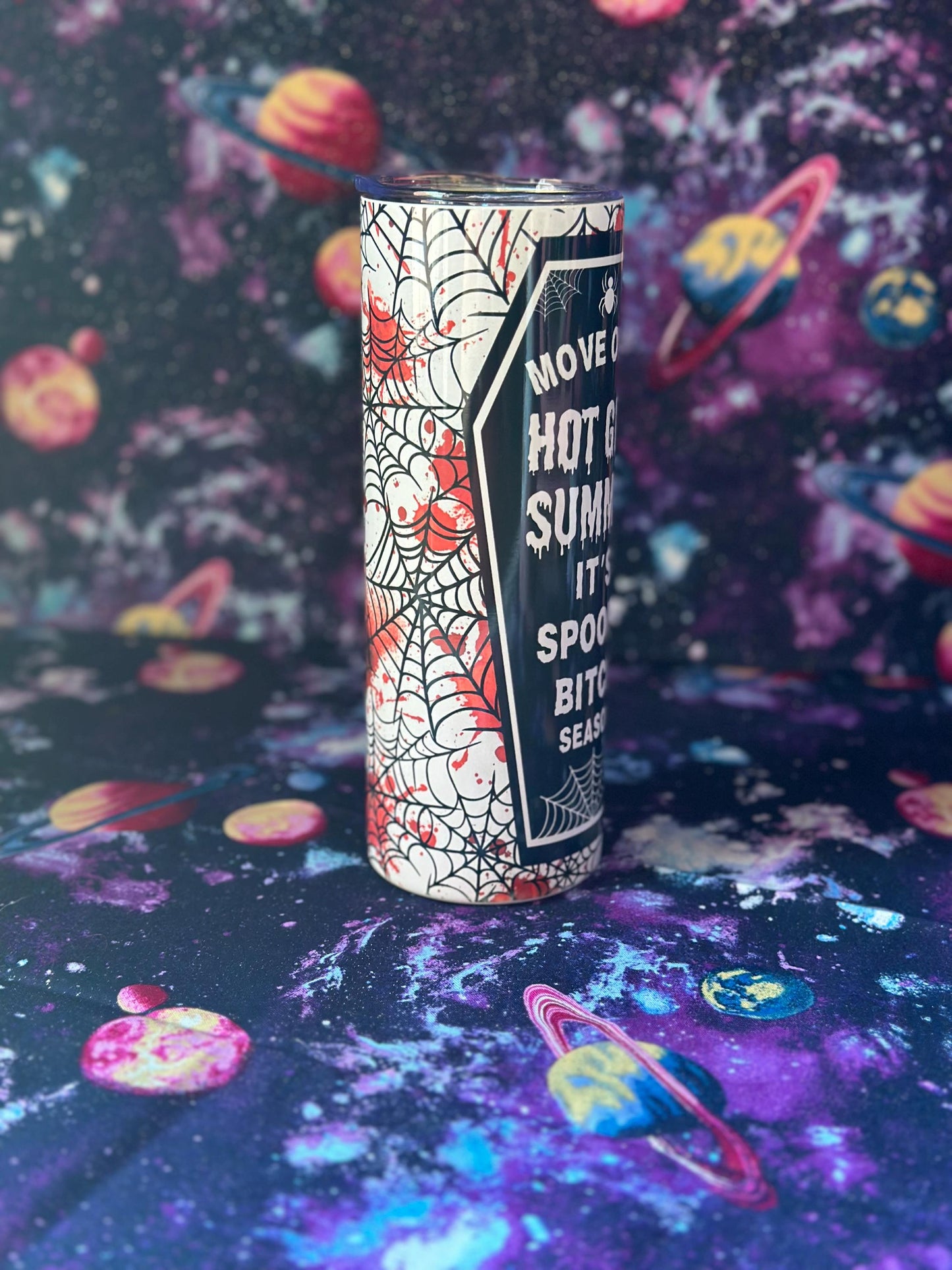 Spooky B*tch Season Tumbler (Black and Bloody)