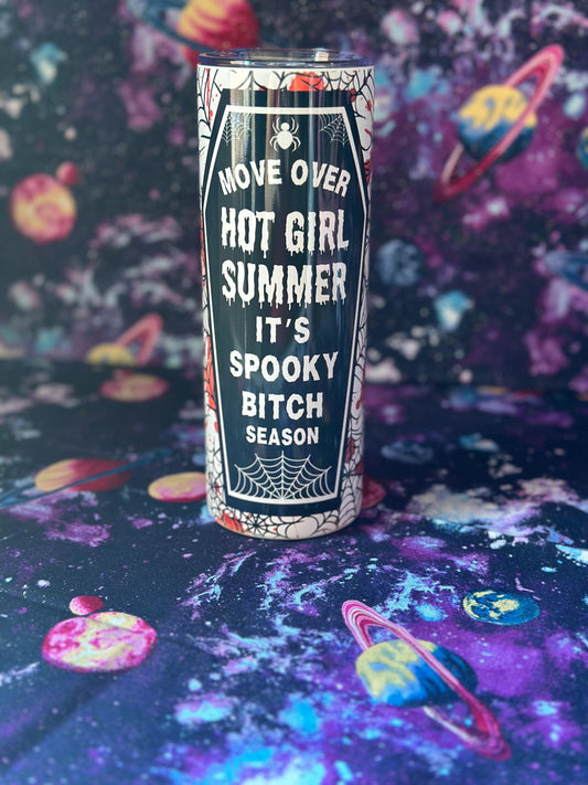 Spooky B*tch Season Tumbler (Black and Bloody)