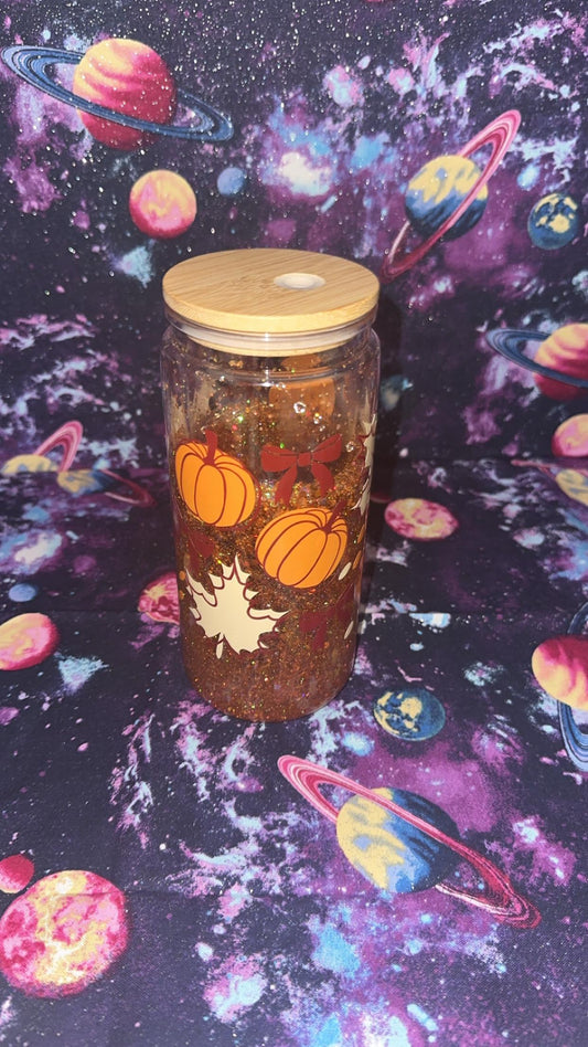 Fall Snowglobe Tumbler
