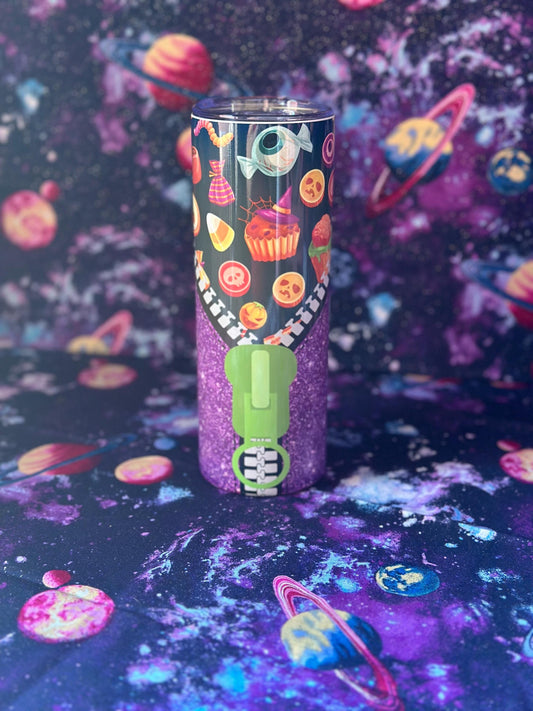 Halloween Candy Zipper Tumbler